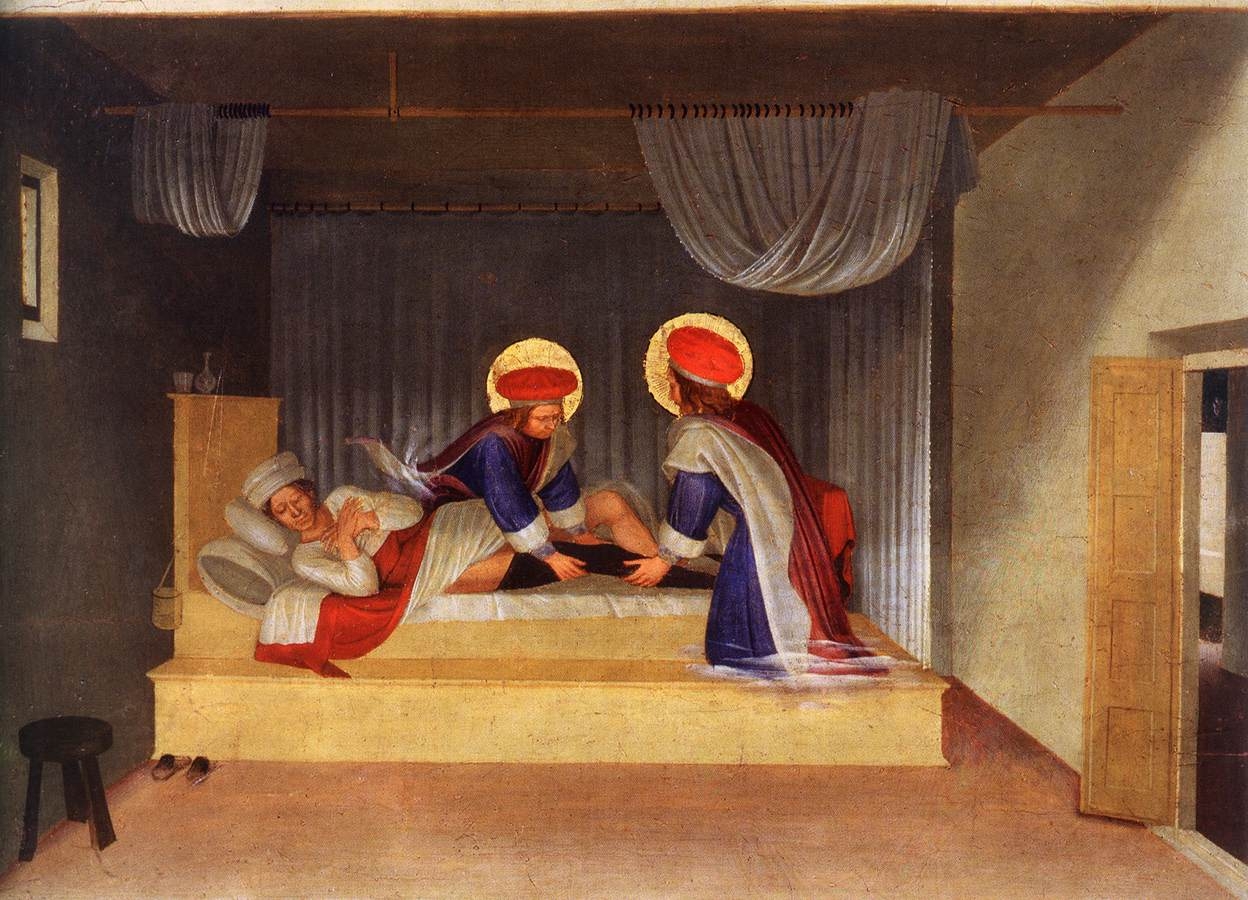 Die Heiligen Kosmas und Damian bei der Arbeit / Fra Angelico